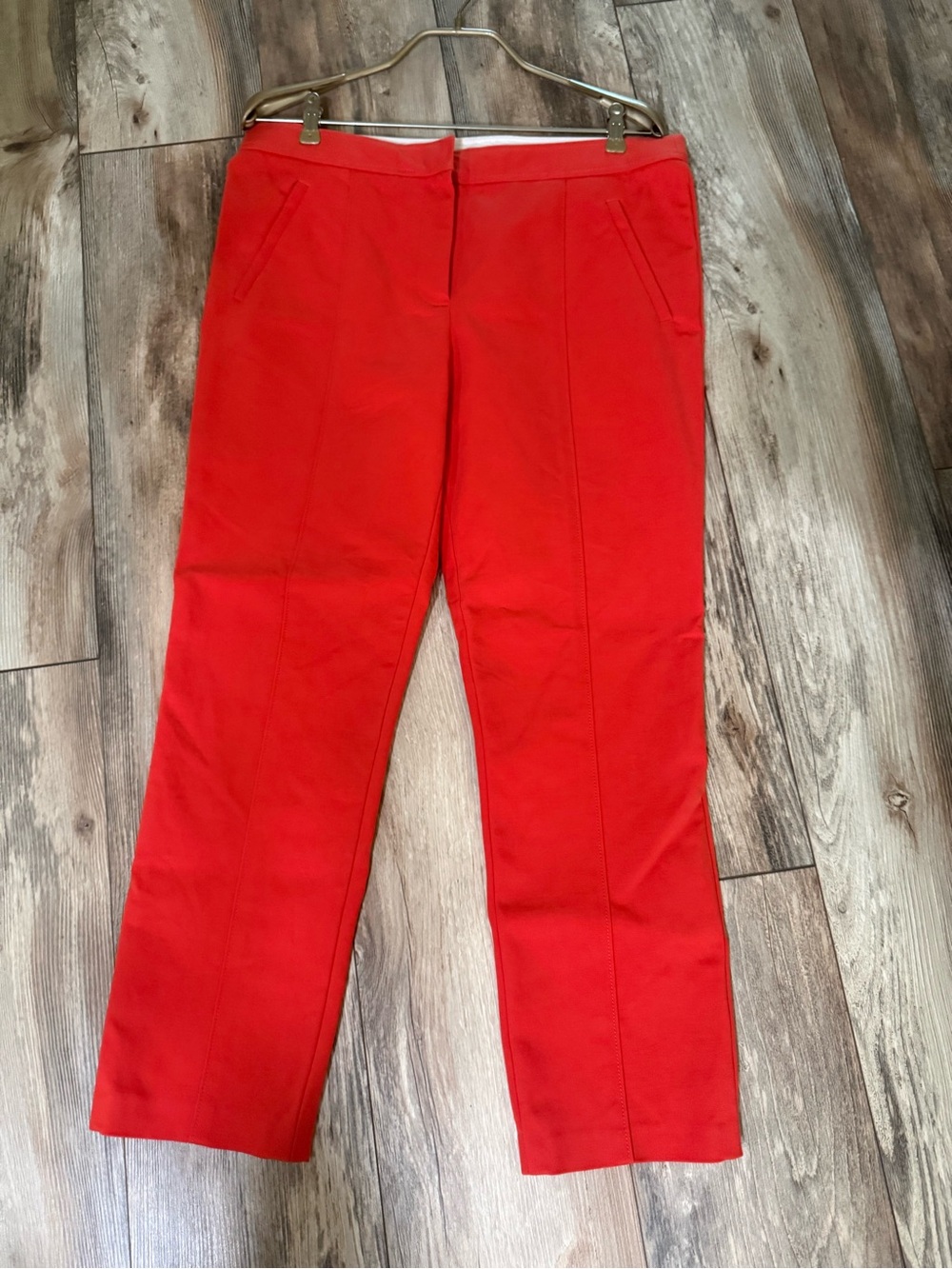Tory Burch Orange Red Ankle Pants size 8
